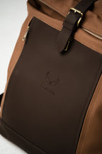 Canvas & Leder Roll-Top – Braun