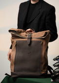 Canvas & Leder Roll-Top – Braun