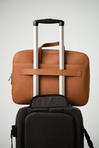 Laptop-Tasche aus Leder – Cognac
