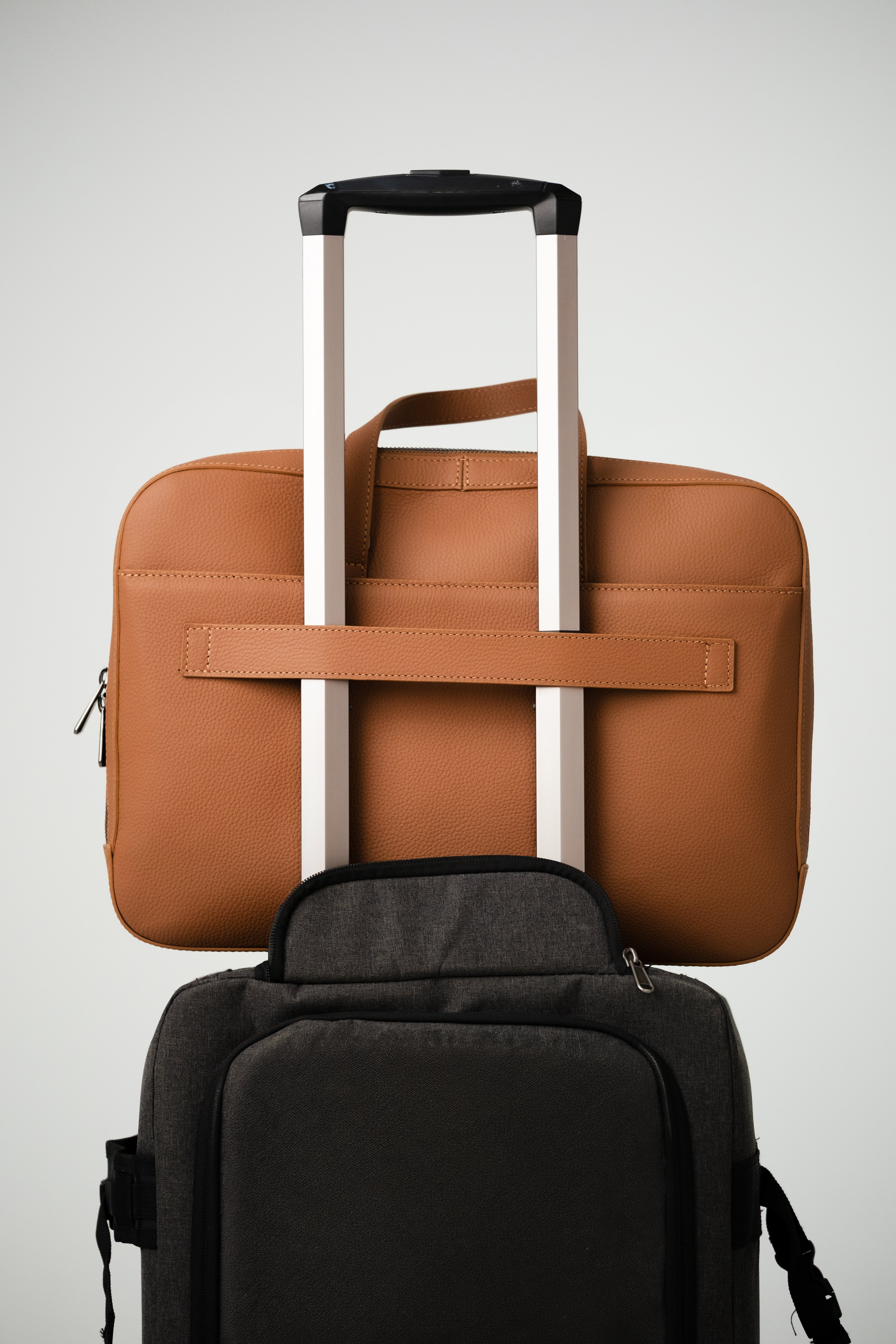 Laptop-Tasche aus Leder – Cognac