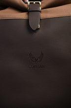 Canvas & Leder Roll-Top – Braun