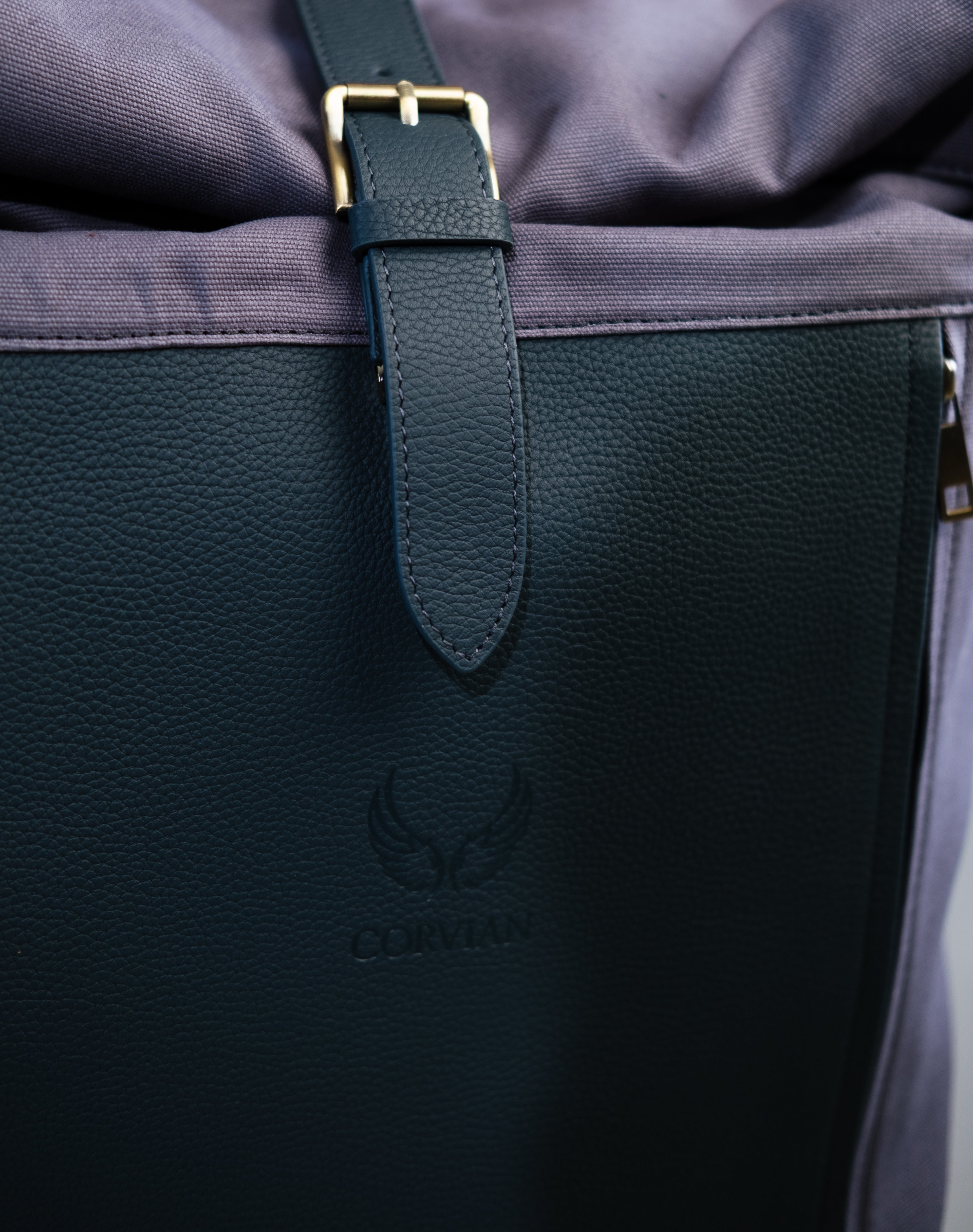 Canvas & Leder Rolltop – Anthrazit