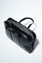 Laptop-Tasche aus Leder – Schwarz