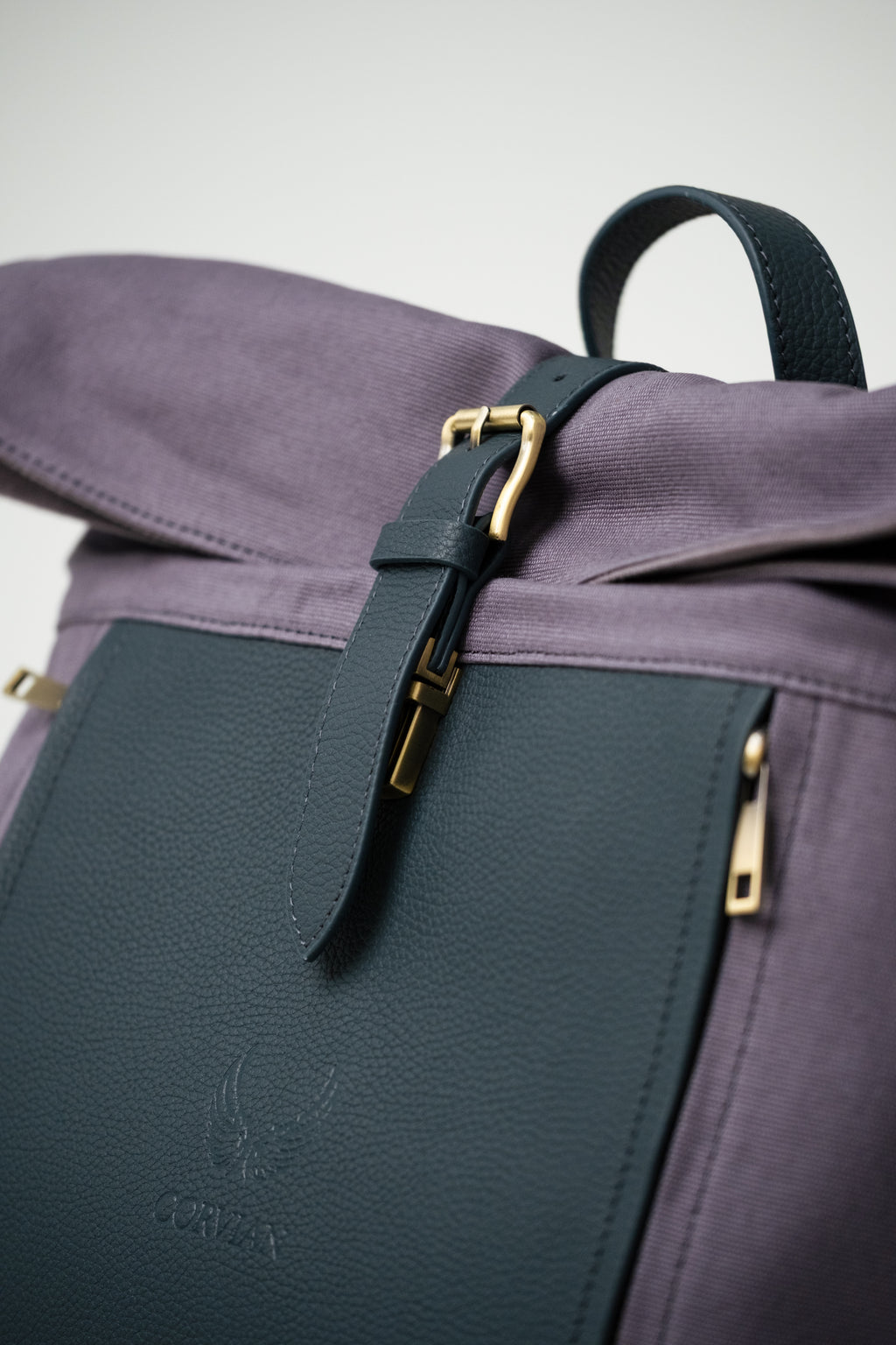 Canvas & Leder Rolltop – Anthrazit