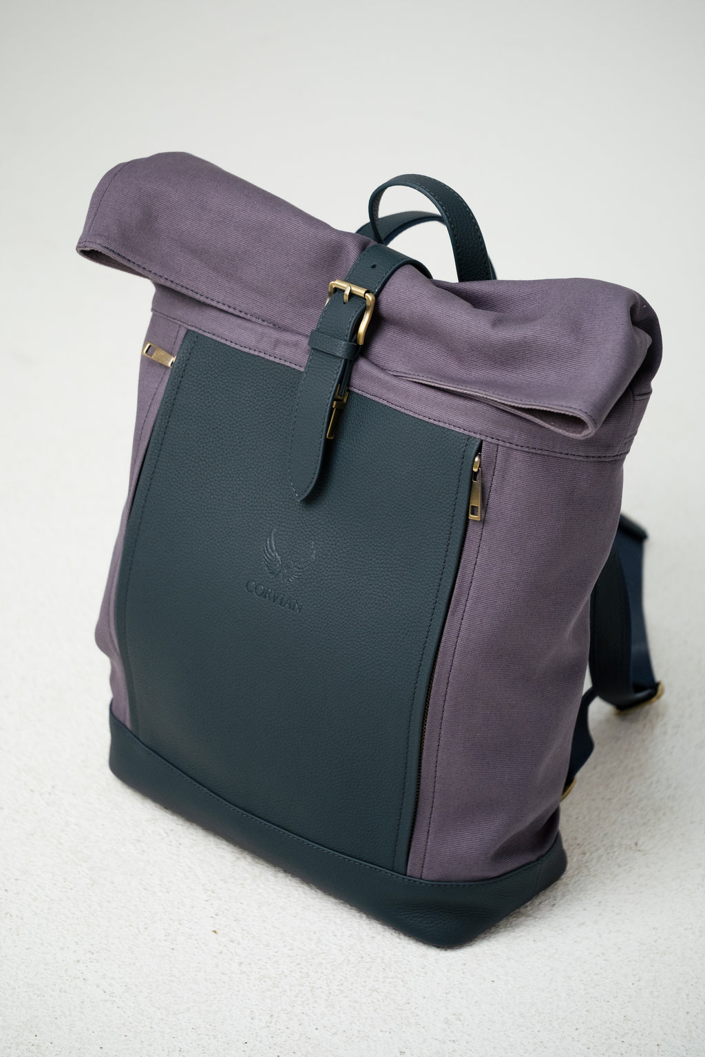 Canvas & Leder Rolltop – Anthrazit