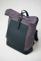 Canvas & Leder Rolltop – Anthrazit