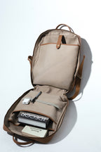 2-in-1 Rucksack-Aktentasche – Cognac
