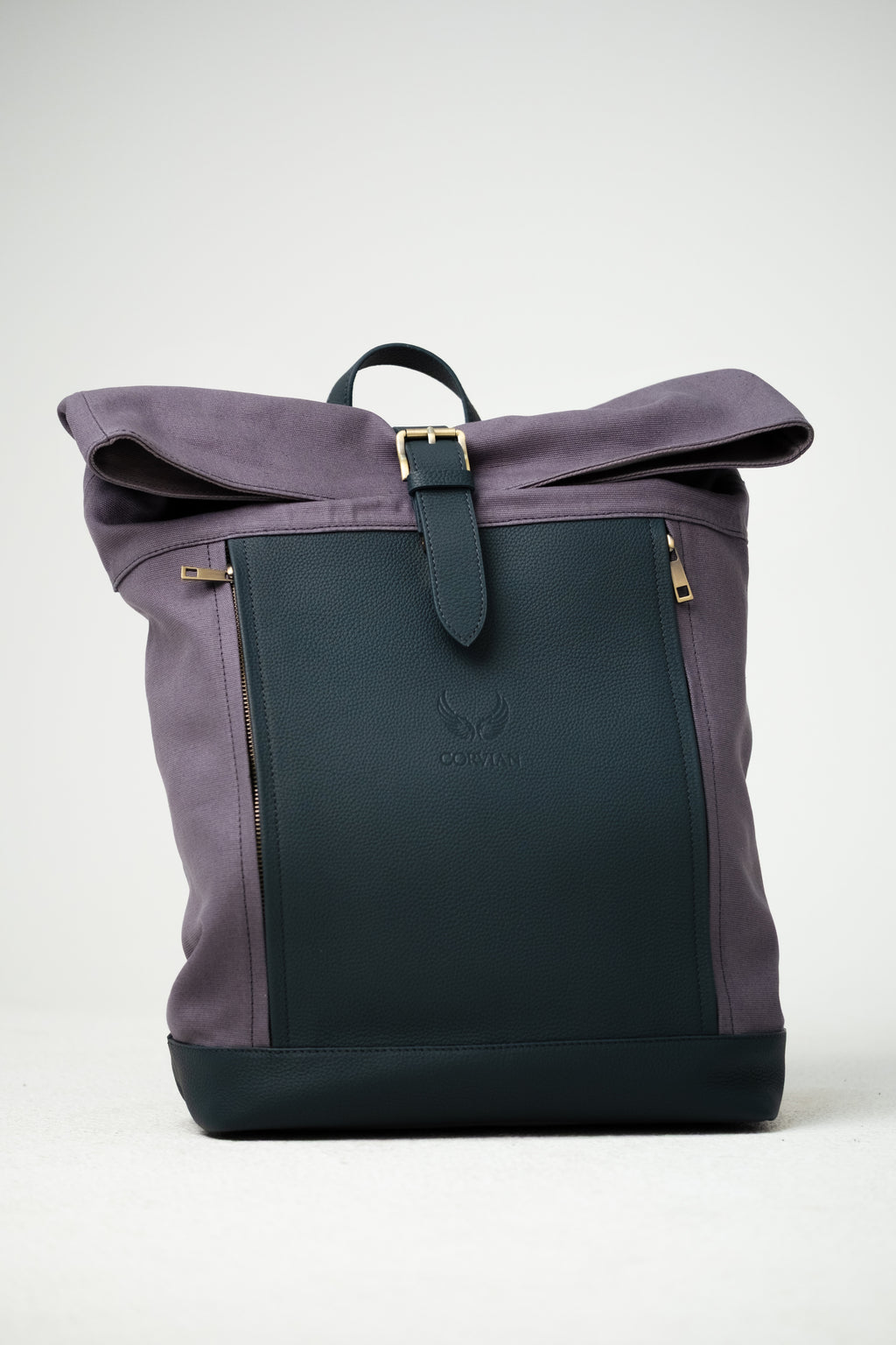 Canvas & Leder Rolltop – Anthrazit