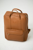 2-in-1 Rucksack-Aktentasche – Cognac