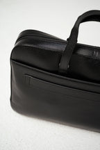 Laptop-Tasche aus Leder – Schwarz