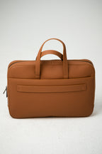 Laptop-Tasche aus Leder – Cognac