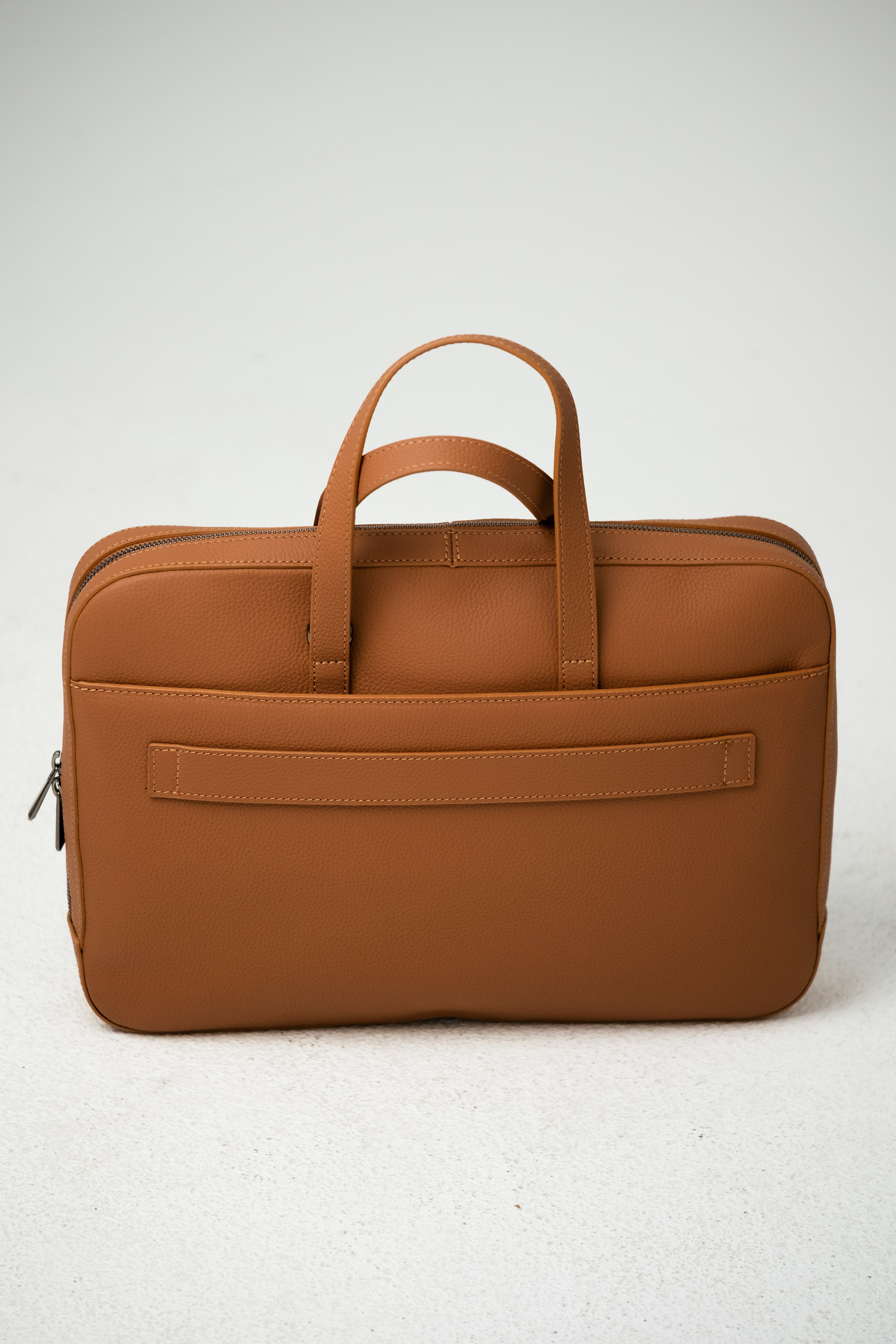 Laptop-Tasche aus Leder – Cognac