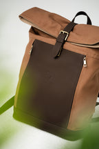 Canvas & Leder Roll-Top – Braun